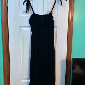 Black Maxi Dress with Tie Straps